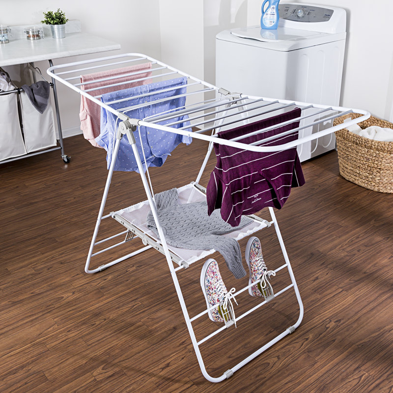 White Metal Heavy Duty Gullwing Drying Rack