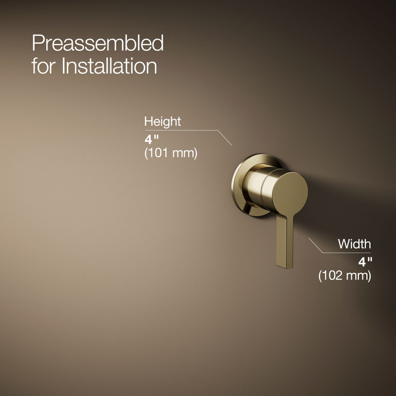 Components Wall-Mount Bathroom Sink Faucet Handle, Gold