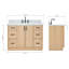 ARIEL Kelly 49 Single Sink Bathroom Vanity with Italian Carrara Marble Top-100472439-123913870-136317163