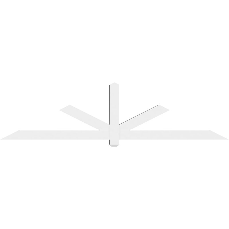 Support de pignon en PVC de qualité architecturale Kennewick, H 24 po x l 96 po (pas: 6/12), P 4 po x F 4 po