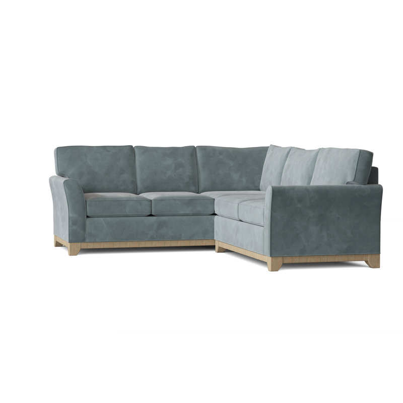 Canapé modulaire en coton de 108 po de largeur Bevins, Accoudoir à droite (vu de face), Lanterneau Bella, Noir