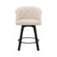 Tabouret de comptoir pivotant rembourré avec structure en métal-1927740138