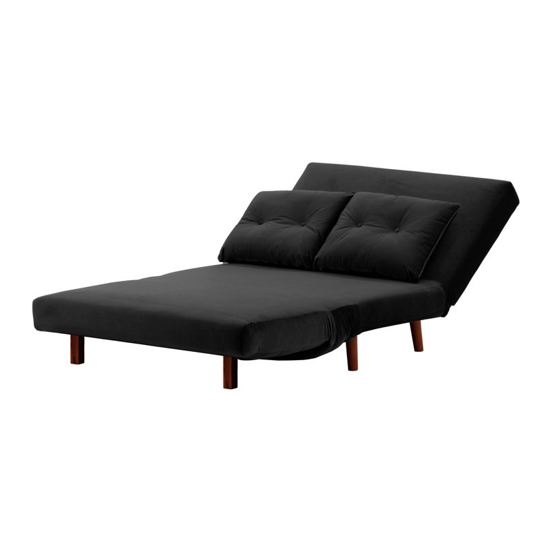Rolen 2 Seater Sleeper, Black, Reddish Brown