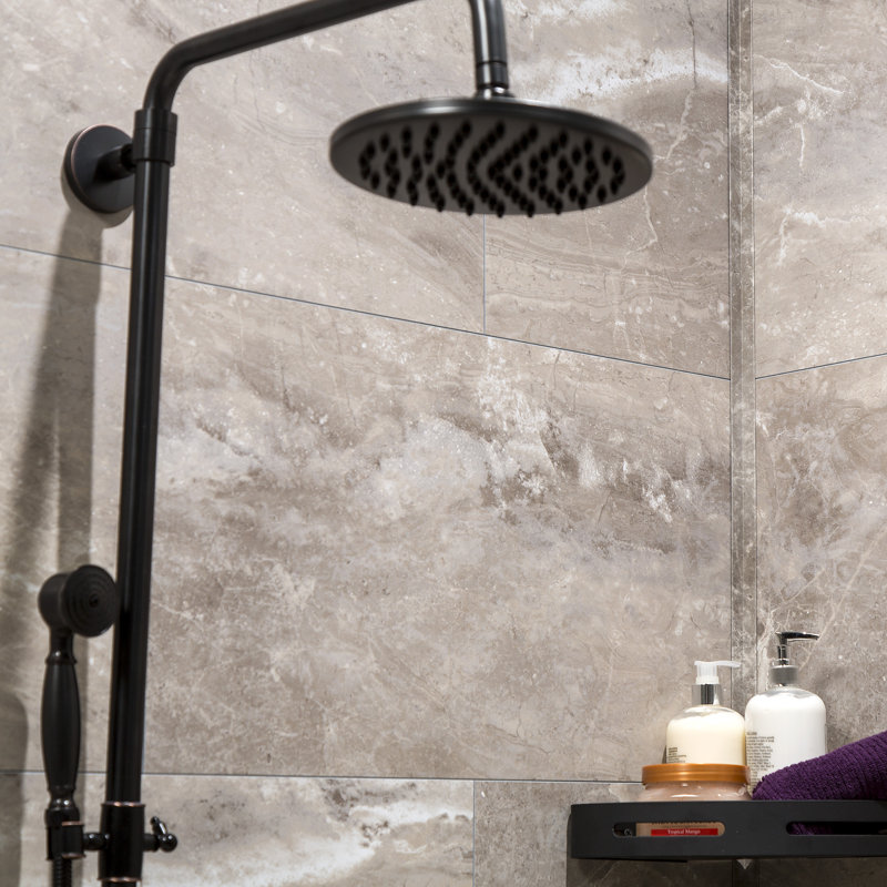 Palisade 25.6 in. x 14.8 in. Tile Shower and Tub Surround Kit, Venetian Marble