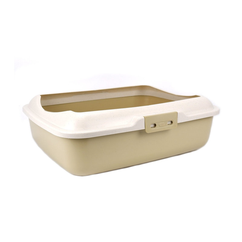 Plastic Litter Box, Beige