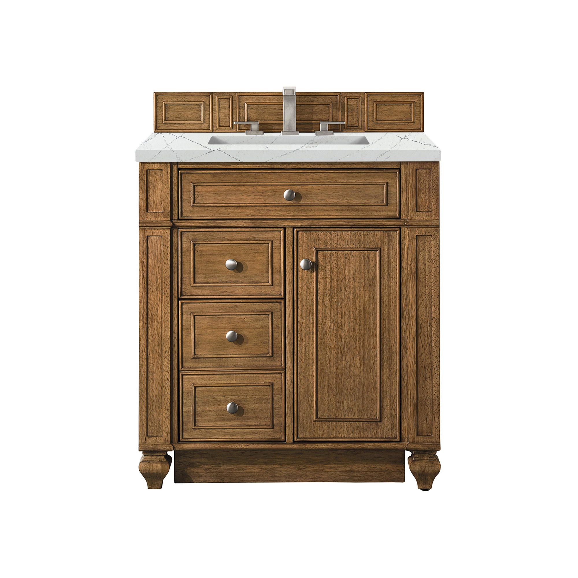 Bristol 30'' W Single Vanity, Ethereal Noctis, Saddle Brown, 8" Widespread