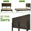 Sierra Solid Wood Bed Frame with Adjustable Headboard / Handcrafted Pattern Platform Bed-1020696901-1020736583