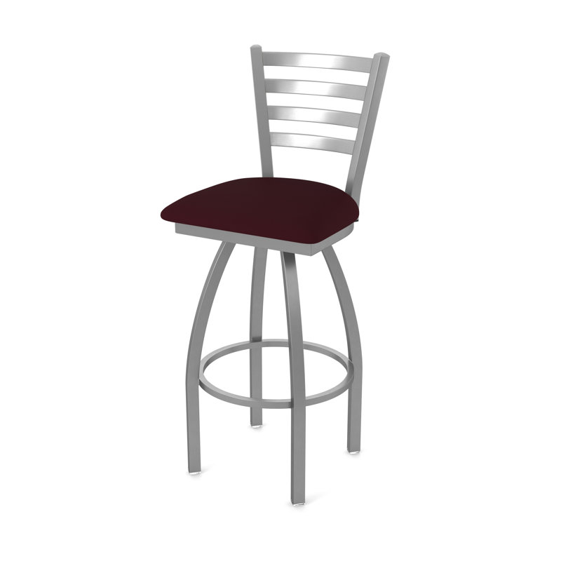 Tabouret pivotant Jackie, Vinyle - bordeaux Canter, Inoxydable, Tabouret de bar (siège d'une hauteur de 30 po)