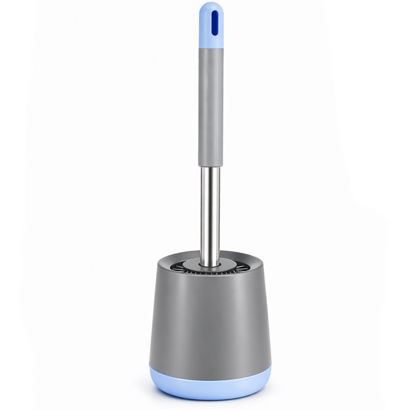 Free-Standing Silicone Toilet Brush with Ventilated Holder