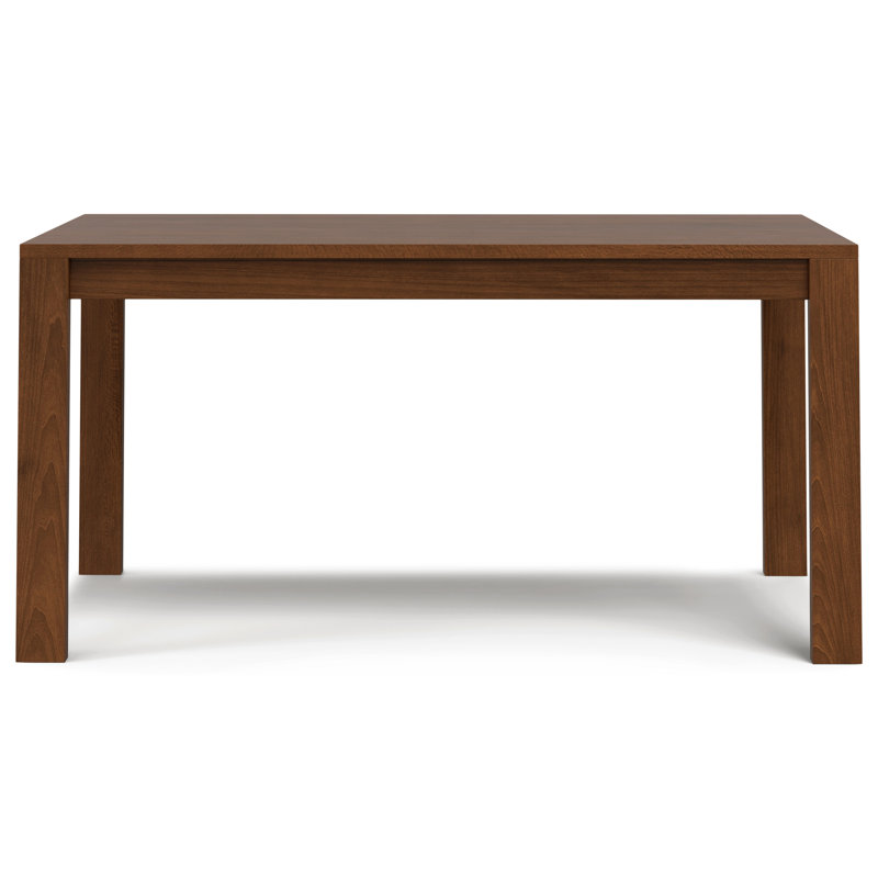 Table de salle à manger rectangulaire en bois l 60 po Wilson, style transitionnel, 6 places, Noyer