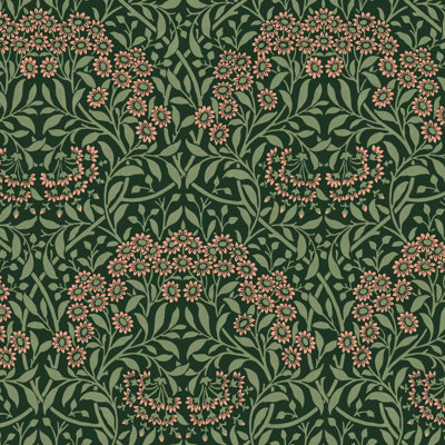 William Morris Michaelmas Daisy Midnight Wallpaper