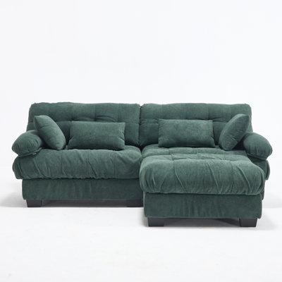 Deep Seat Sectionals, Wood Frame Modern L Shaped Sofa For Home Living