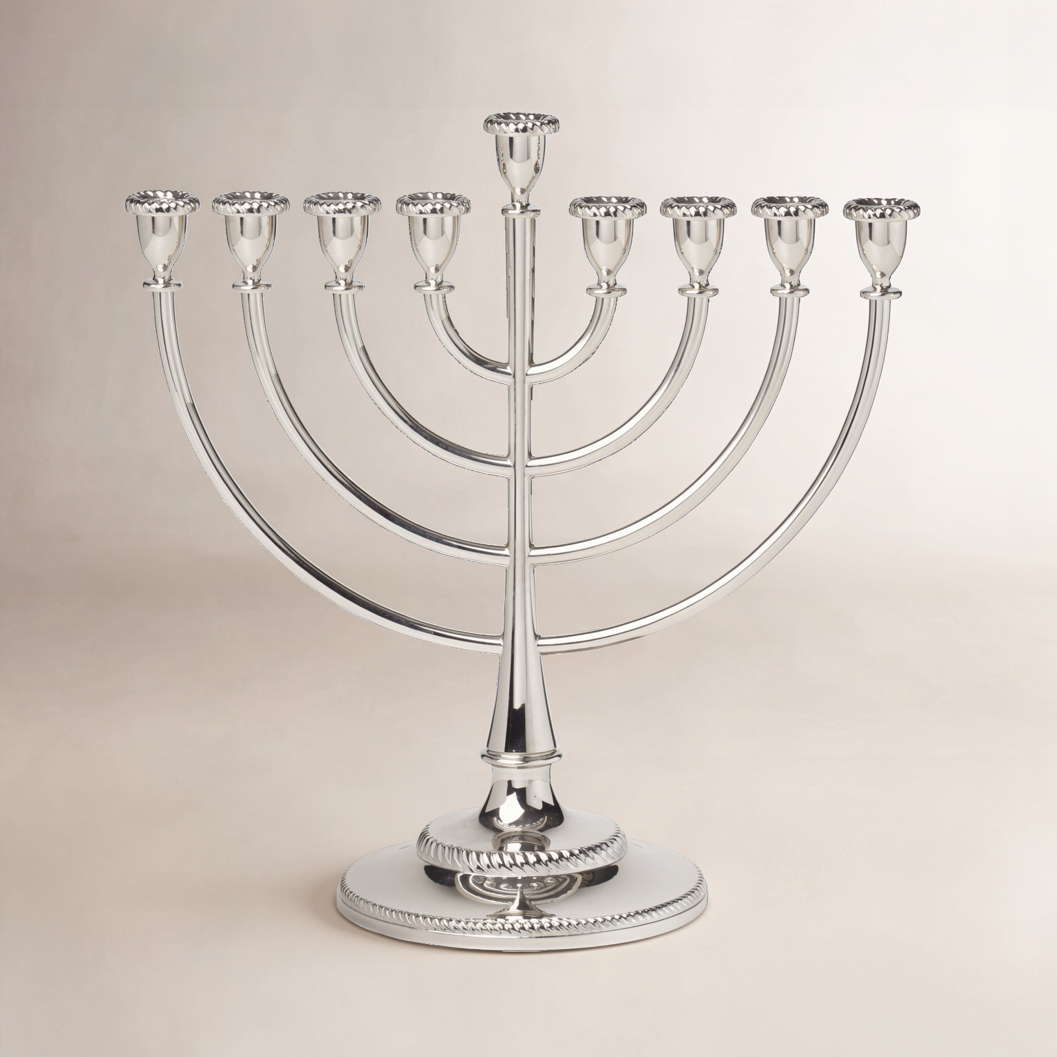 Traditional Menorah, Silver