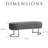 Bama Soft Velvet Bench with Golden Legs-1110111064