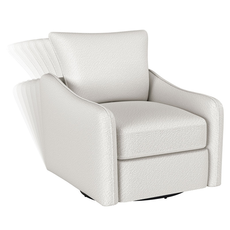 Fauteuil oscillant et pivotant Elegant Vanilla, Blanc vanille