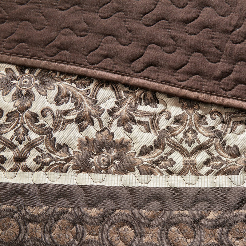 Reversible Bedding Sets Queen Cotton Filled Jacquard Traditional Home