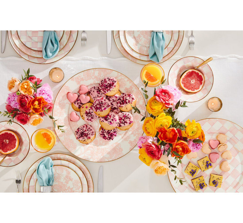 Rosy Check Enamel Salad/Dessert Plate