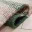 Tapis rayé vert / gris Dhurries-62440683