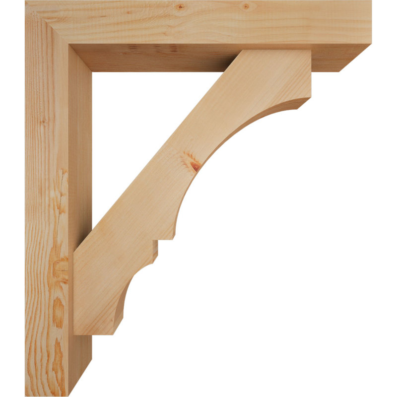 Support de bloc Balboa avec entretoise décalée, 32 x 28, Sapin Douglas de l 5 1/2 po (lisse)