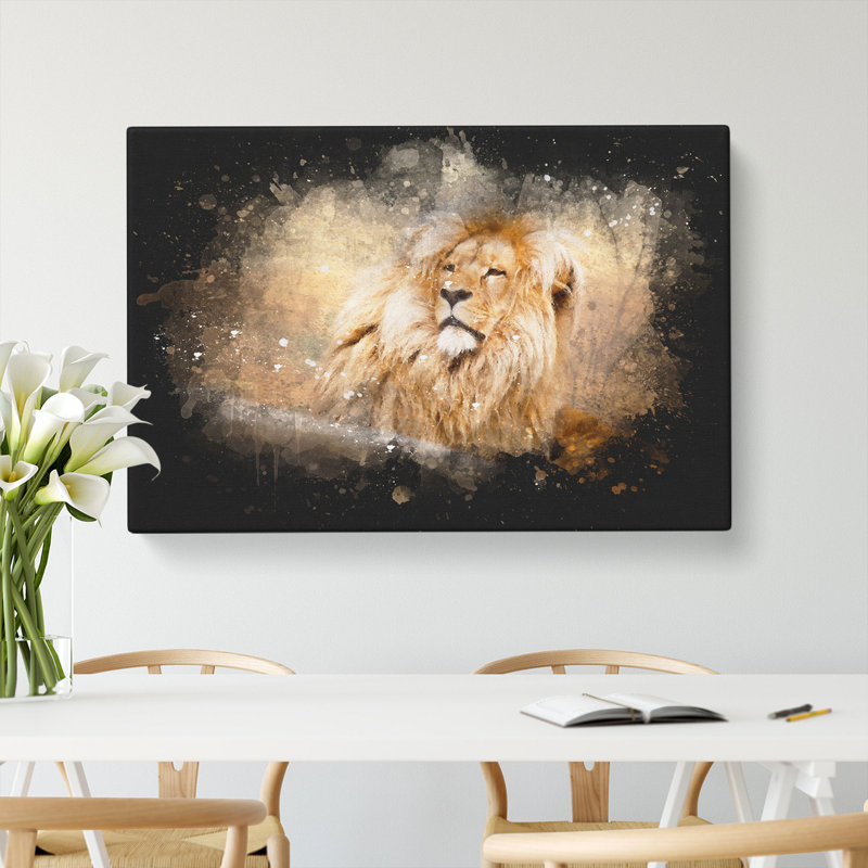 Lion Vol.1 - Wrapped Canvas Print, 60cm H x 91cm W x 3cm D