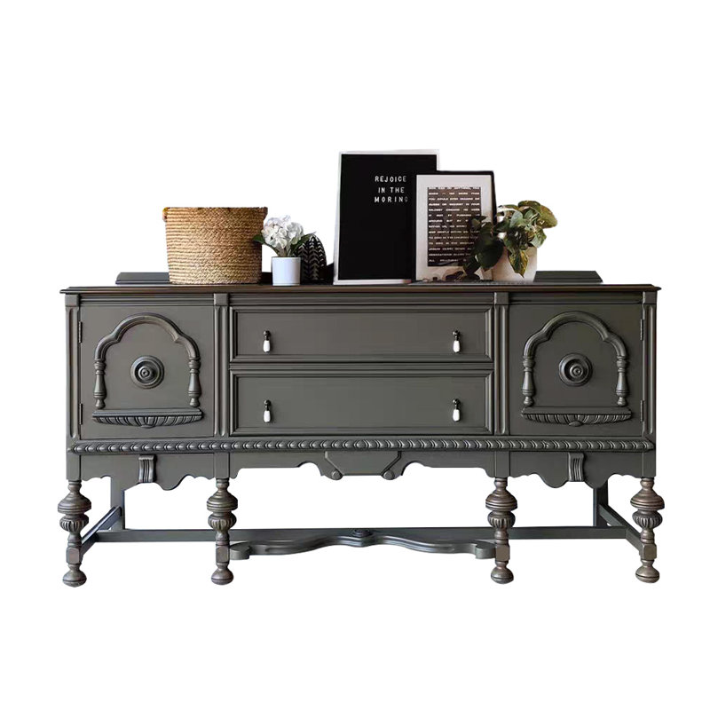 French Retro Minimalist Accent Cabinet 66.9'' Sideboard