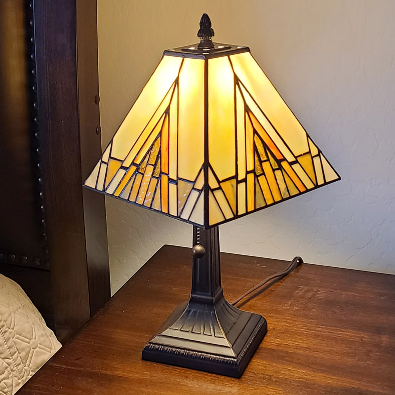 Lampe de chevet 14,5 po Canizales, Brun clair / ivoire
