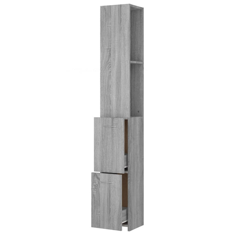 Lynchburg Freestanding Linen Cabinet, Grey