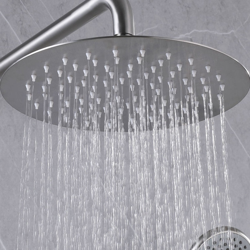 Complete Shower System with Rough in-Valve, Brushed Nickel