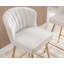 Tabouret de bar rembourré avec repose-pieds Elijah-107437724