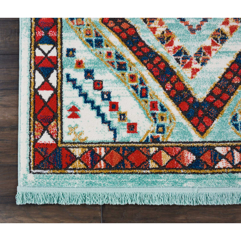 Geometric Indoor Rug, Rectangle 3'11" x 6'2"