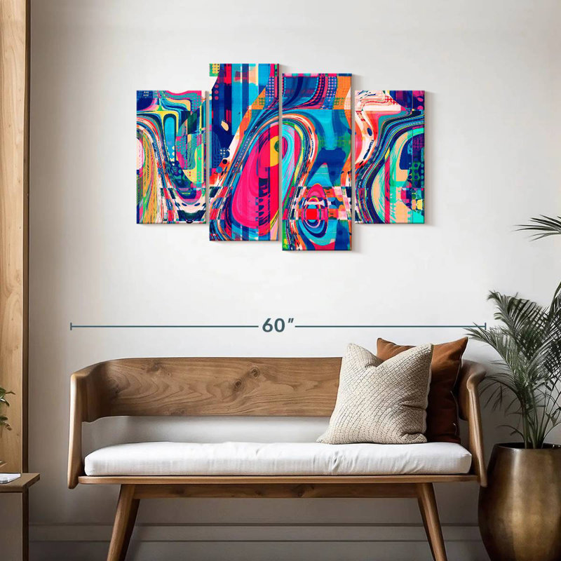 Avery Abstract Geometric Collage, 27" H x 43" W