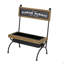 Jardinière en bois brun rustique 19 x 11 x 24 po avec cadre en fer noir