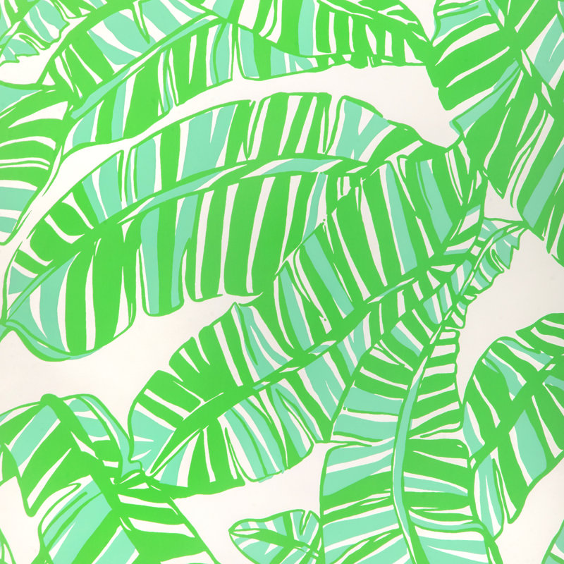 Lilly Pulitzer Go Bananas Wallpaper, White/Green