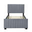 Lit plateforme tapissier en velours avec lit gigogne-106492950-112511388