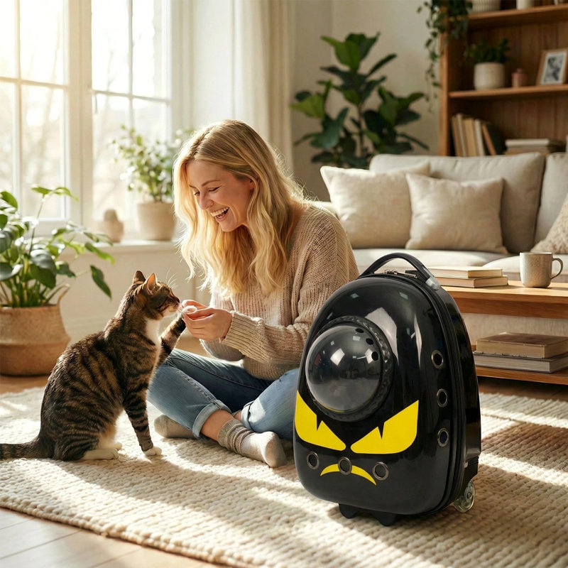 Sac de transport pour animaux avec roues approuvé par les compagnies aériennes - Imprimé animal élégant pour chiens et chats