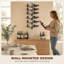 Multi-tiered, Wall Mounted Wine Bottle Rack Black-1962545696