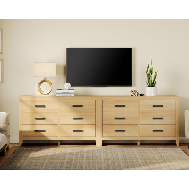 Ensemble de commode modulaire de 8,8 pi - Rangement réglable à 12 tiroirs pour le rangement de plusieurs pièces à la ferme