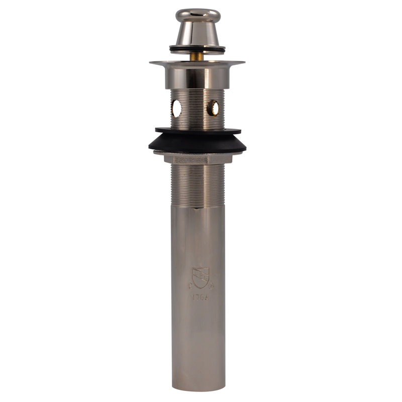 Lift and Turn 1.5" Lift and Turn Bathroom Sink Drain with Overflow, Polished Nickel