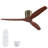 52" 3-Blades Flush Mount Wood Ceiling Fan without Light-1421584461-1421584460