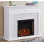 Hilmar White Electric Fireplace with 4700 BTU-2049024789