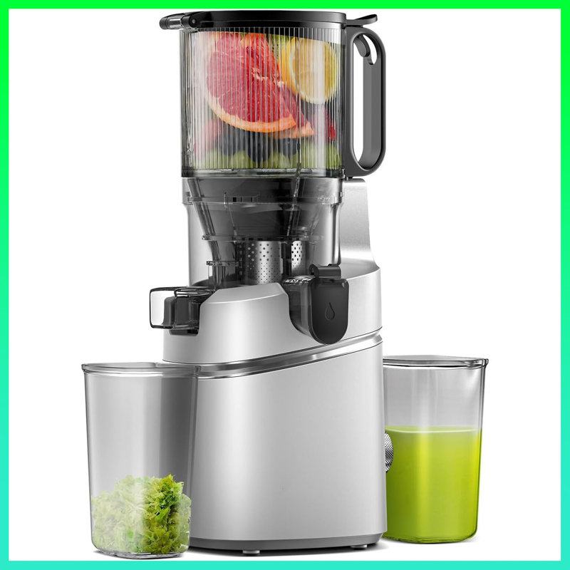 Self-Feeding Cold Press Juicer For Whole Fruits & Vegetables - High Yield Juice Extractor With Large Auger, Triple Strainer System - Easy To Clean, Efficient Juicing