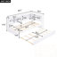 Lit de jour simple avec couchette, armoires de rangement et ports USB-162970859