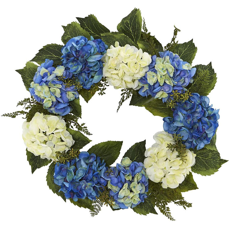 Couronne en plastique 24 po, Bleu / vert, H 24 po x l 24 po x P 6,25 po