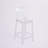 Imca Counter Stool with Square Back in Transparent Crystal - Wedding Chairs-1975657344