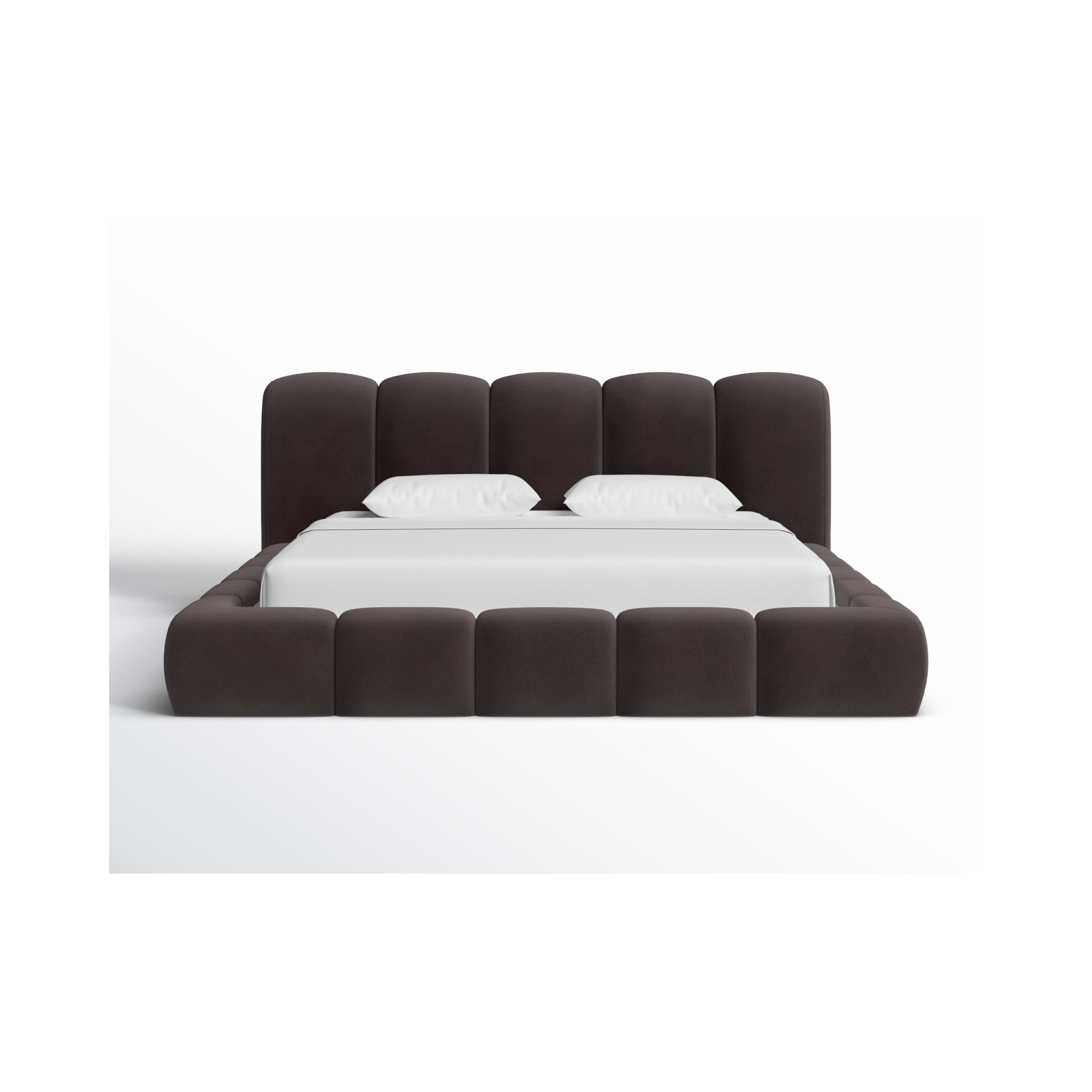 Vandalia Upholstered Bed, Brown, King