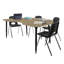 Table d'activité à grain de bois avec pieds fuselés réglables Adapte 48 x 72-115943321-115943324