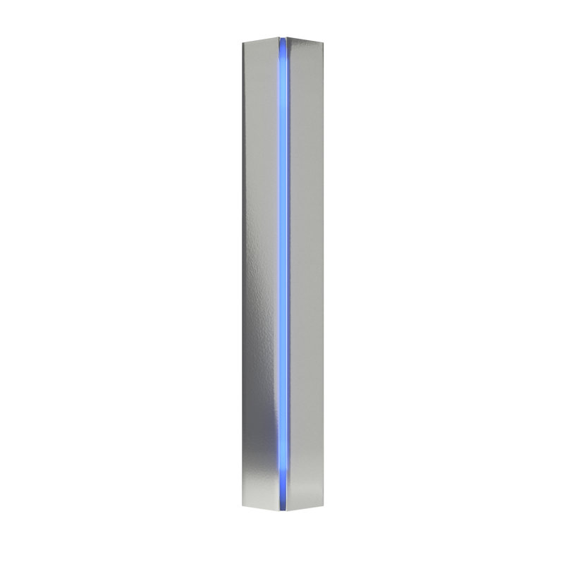 Gallery Dimmable Flush Mount Scone, Vintage Platinum, Blue, 7.1" W x 27.25" H x 3.1" D