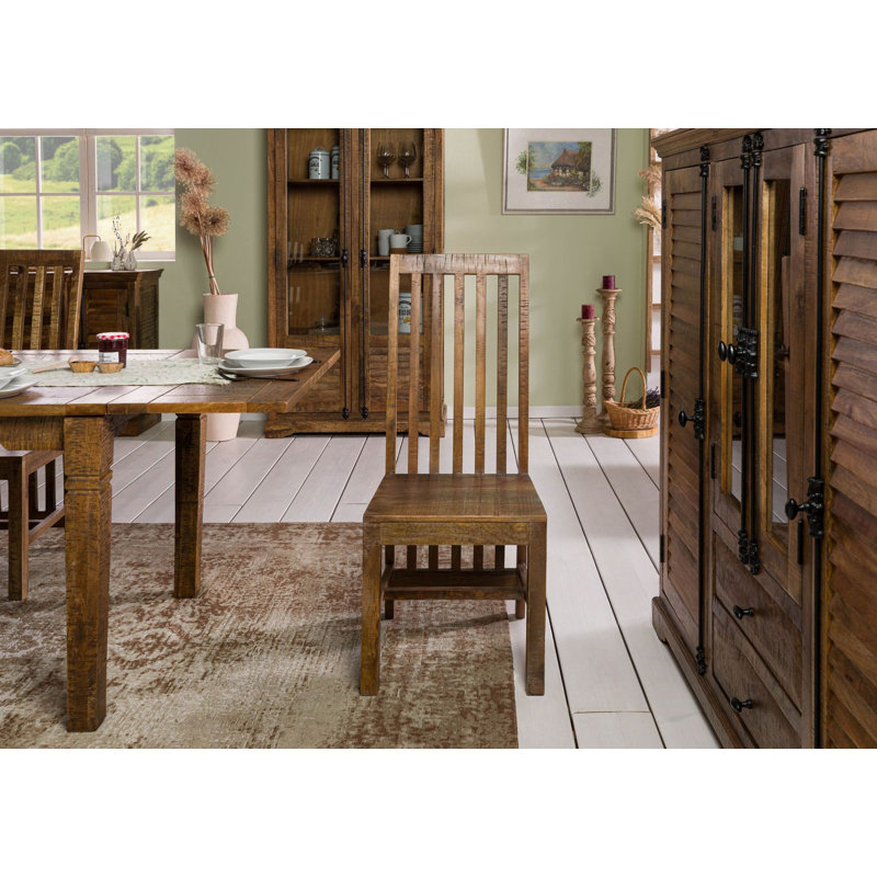 Rodez 45cm H Solid Wood Slat Back Side Chair