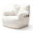 Compression Soft Teddy Adult Foam Filled Bean Bag Chairs,Ivory White-1958151234