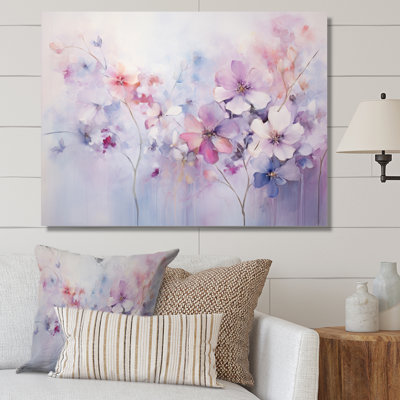 Purple Dreamy Florals I - Abstract Botanicals Wall Decor
